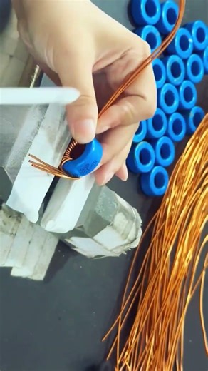 Diy inductor making process 💯! #inductor #diy #satisfying #diyelectronics #reel #winding