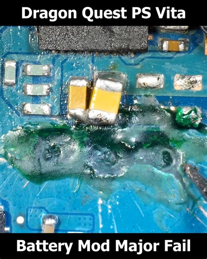 381K views · 4.7K reactions | Back in 2023, I paid $175 for this special edition PS Vita that someone tried (and failed) to do an aftermarket battery upgrade on. The seller told me they "knocked some components off the board" but didn't bother to mention all the other damage they caused. I'm not one to give up though - even if it takes me several tries. | TronicsFix | Facebook