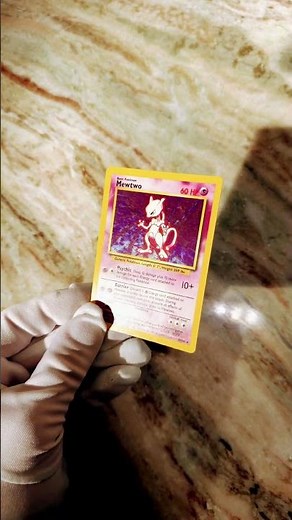 MEWTWO HOLO RARE BASE SET POKEMON CARD 1999 (10/102) #pokemon #mewtwo #baseset