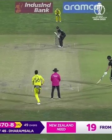 Final over thriller Enjoy all the drama from the nail-biting finish between Australia and New Zealand :eyes: #CWC23 | #AUSvNZ | ICC - International Cricket Council