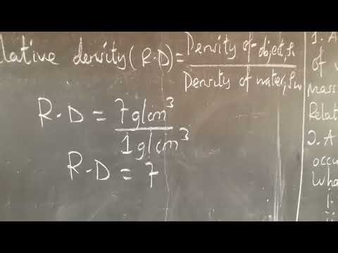 Form one lesson 8:Calculating relative density of materials
