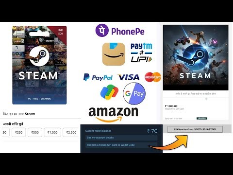 Steam Gift Card or Wallet Code buy - Upi , PayPal, Amazon