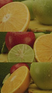 Fresh fruit in a video divided into three - Free Stock Video