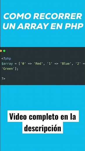 Recorrer array en PHP