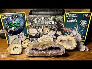 Testing National Geographic and unbelievable SCIENCE “Crack Your Own Geode” KITS! | #hitechdiamond