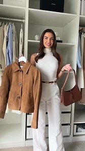 292K views · 3.4K reactions | Brown Suede 懶 Jacket: Rosaeparisofficial Trousers: Abercrombie Fragrance: Valentino.beauty Born in Roma Ivory Donna Lipgloss: Yslbeauty Loveshine Plumping Oil Gloss in Nude Lavalliere 懶癩懶 #makeup #fragrance #autumn #trending #streetstyle #styleinspo #styles #reels #viral #fashion #ootd #ootdfashion #fyp #style #outfit #outfitideas | Sophie Louise Knight | Facebook