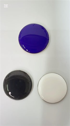 Round Glass Cabochons – Purple, Black and White #satisfyingvideo #colormixing #resinart #trending