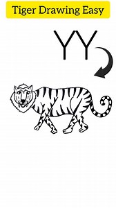 How to draw a Tiger 🐅 from letter YY #drawing #art #letterdrawing #easydrawing #tiger #pencildrawing #howto #howtodraw | Tanvir Art Academy