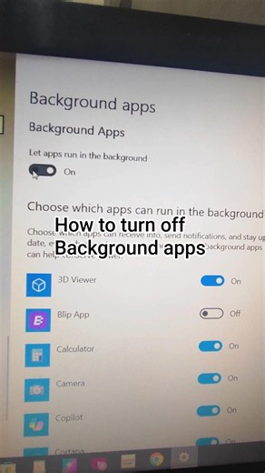 how to turn off background apps in windows 10/11 #pc #windows #laptop