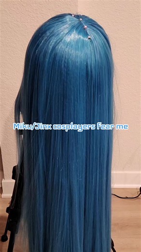 After 2hours of crimping and brushing, the new Jinx wig is prepped and ready 🫡 This is gonna be a wild ride. Let's see how long this one takes!! #cosplayer #jinxcosplay #blackcosplayer #cosplaycommunity #cosplaywigstyling