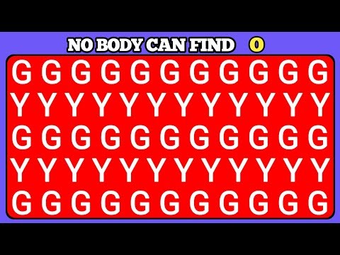Fast Visual test 👀 | Find the odd Number and Letter Supper fun edition