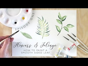 How to paint smooth sided watercolour leaves