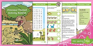 Dinosaur-Themed Activity Booklet