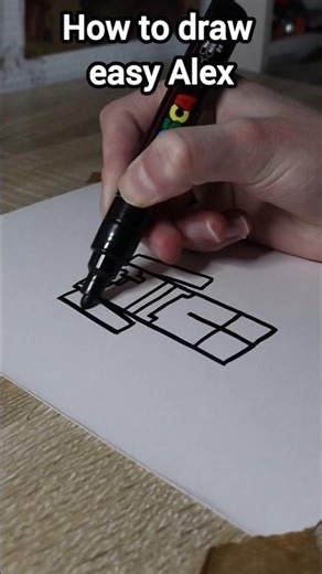 How to draw easy Alex from Minecraft✏️ #howtodraw #drawing #shorts