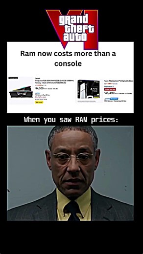 GTA 6 Broke My PC 💀 RAM Prices SKYROCKET 📈...#gta6 #gta6trailer3 #gta6leaks #gta6leakedgameplay
