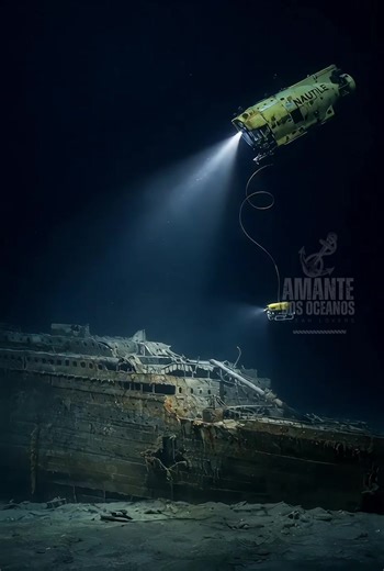 A primeira vez que imagens reais do RMS Titanic(Essas são animações) foram registradas ocorreu em 1985, logo após sua descoberta por uma expedição liderada por Robert Ballard; utilizando veículos submersíveis, a equipe conseguiu captar cenas inéditas do navio no fundo do Atlântico, revelando ao mundo sua estrutura ainda relativamente preservada e marcando um momento histórico na exploração marítima. The first real footage of the RMS Titanic was captured in 1985, shortly after its discovery by an