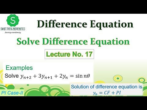How to Solve Linear Difference Equation || Easy way to find solution of Difference equation