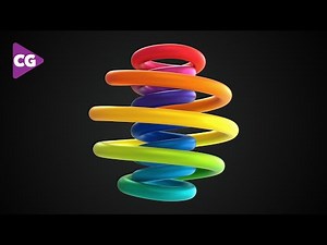 C4D Looping Spiral - Cinema 4D Tutorial (Free Project)