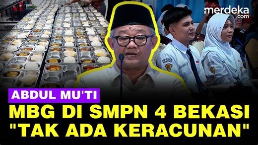 Menteri Abdul Mu'ti Depan Prabowo & Demul soal MBG di SMP 4 Bekasi: Tak Ada Keracunan