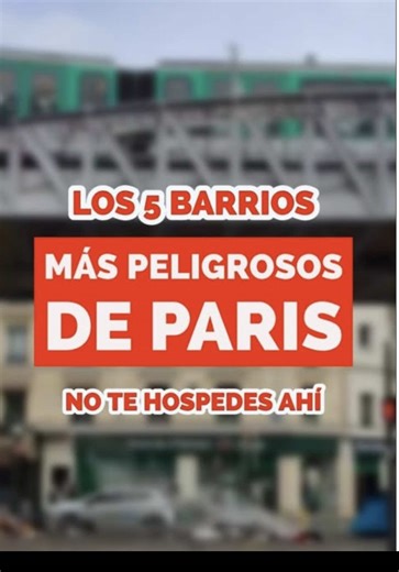 Aca les dejo los 5 barrios más peligrosos de la ciudad 😱😱. Aclaro que no es opinión (el último barrio me encanta), sino que es en base a cifras del ministerio del interior respecto a robos e inseguridad sobre el número de habitantes. ¿Ustedes conocen alguno de estos barrios? ☀️ #paris #distritos #ciudad #peligro