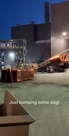 Caterpillar Foundry Equipment Dumping Slag Demonstration