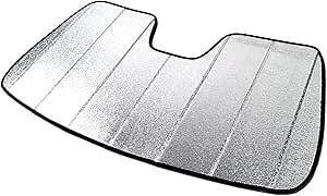 Custom Fit Car Sun Shade Windshield | Sun Visor | Car Window Shades | Fold Up Front Sunshade Visor | Compatible with Toyota Sienna 2011-2020 | CFS-334-S | Silver & Grey 1-pc Set
