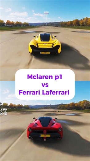 McLaren P1 vs Ferrari LaFerrari Drag Race in Forza Horizon 5 #shorts