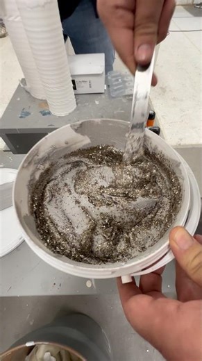 Izrada uzorka dekorativne tehnike Calce Fine + CeboMica Bronzo 🥉#magicwallsns #cebos #interio