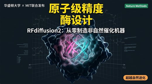 华盛顿大学联手MIT发布RFdiffusion2：实现原子级精度酶设计，从零制造自然界不存在的催化机器