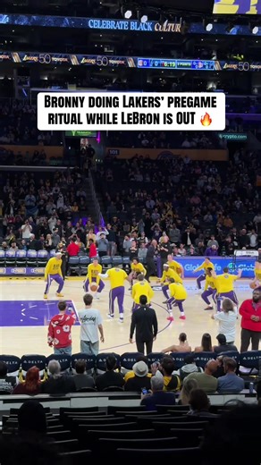 Bronny James Steps Up for LeBron in Lakers Pregame