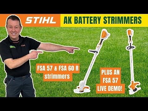 We take out Stihl strimmers trimmers for a live demo! WATCH NOW - AK Battery range FSA 57 & FSA 60 R