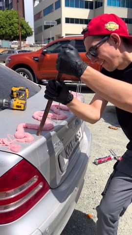 He felt the need! The need 4 speed with his new DIY car tuning!