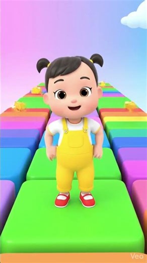 JJ’s Disco Dance Routine 🕺 Jump on Rainbow Squares 🌈 | Kids Dance Along #shorts #nurseryrhymes #baby