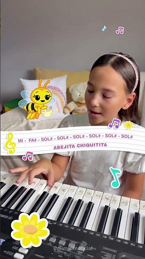 ¡APRENDEMOS A TOCAR EL PIANO CON ABEJITA CHIQUITITA! 🐝 #Plim Plim #Canciones Infantiles #Shorts