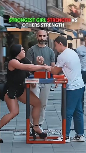 😱World's Strongest Girl vs Others' Strength | Akimbo69 vs Bodybuilder Girl Armwrestling #shorts