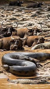 210K views · 285 reactions | Big anaconda attack buffalo #anaconda #buffalo | Best Sand Art | Facebook