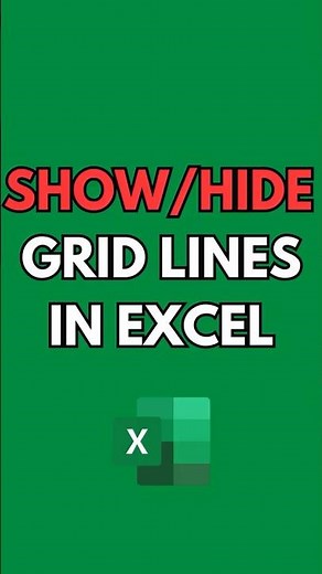 How to show or hide grid lines in #excel