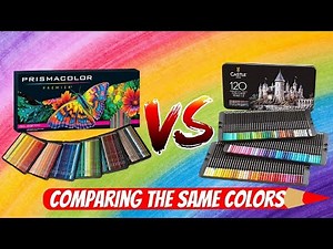 Prismacolor Premier vs Castle Art Colored Pencils | Comparing the same colors