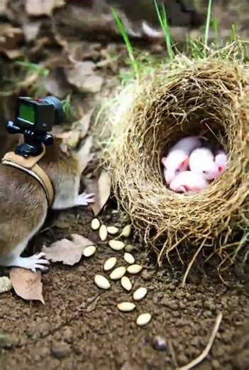 We put a camera on a Field Mouse what it Found Underground is schocking