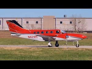 1973 Cessna 421B Golden Eagle | Taxi & Takeoff | New Century AirCenter (JCI/KIXD) | N421PF