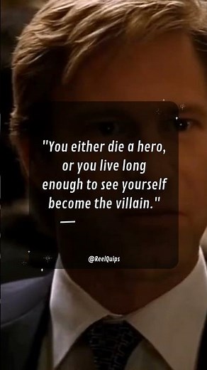 You Either Die a Hero | Dark Knight Quote | Viral Movie Dialogue