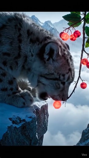 Snow leopard cub biting lava fruit #asmrvideos #babyanimal