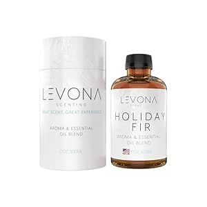 Levona Scent Christmas Essential Oils for Diffuser: Holiday Fir Essential Oil for Diffusers for Home - Essential Oils with Notes of Sandalwood & Amber Oil - Winter Fir and Balsam Fragrance - 500Ml
