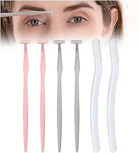 Eyebrow Razors w/Dermaplane Razors Set - Japanese Razors - Small Face Razors for Peach Fuzz and Fine Hair, Multipurpose Exfoliating Dermaplaning Tools for Women and Men