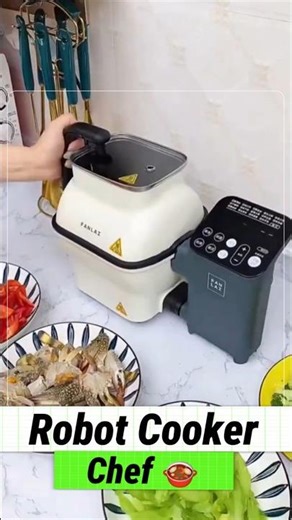 Robot Cooking Machine 🤖 | Smart Automatic Frying Pan for Fried Rice & Easy Meals 🍲🔥 #shorts