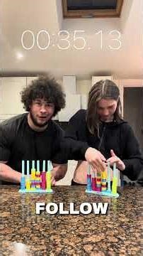 Who can do colour stack the fastest? Me or Ryan?