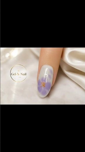 Purple Blooming Flower Nails Using Marble Blooming Gel | Easy Gel-X Nail Tutorial 🌸 #nailpolish