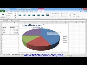 Excel 2010 Tutorial Inserting Objects into a Chart Microsoft Training Lesson 29.2