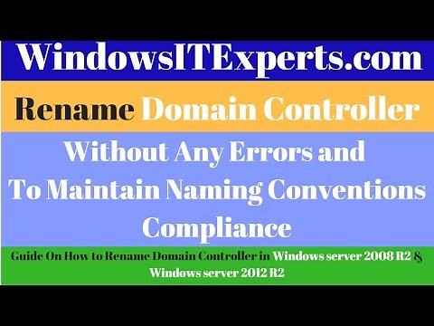 How to rename domain controller in windows server 2008 R2 & windows server 2012 R2