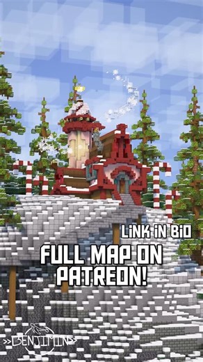 Benji || Minecraft Builds on Instagram: "Peppermint Pavilion ❄️🍬 Minecraft fantasy snowy Christmas Inspired survival base and map! 🗺️ 🔻Download now on Patreon! 🔻 FULL MAP OUT NOW -Link in Bio- _____________________________________ 🪷FOLLOW me @Official_Benjimin for more! 🌱COMMENT to tell me what you think! 🌿LIKE and SAVE to show me your support! _____________________________________ 🏡Built on Builders Hub 🛵IP: builders-hub.net 🌃Shaders: ComplimentaryShaders v4.5 ________________________